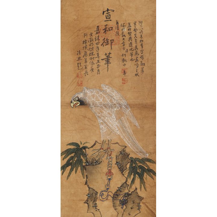 Emperor Huizong ''Eagle on Rock'' Scroll Painting