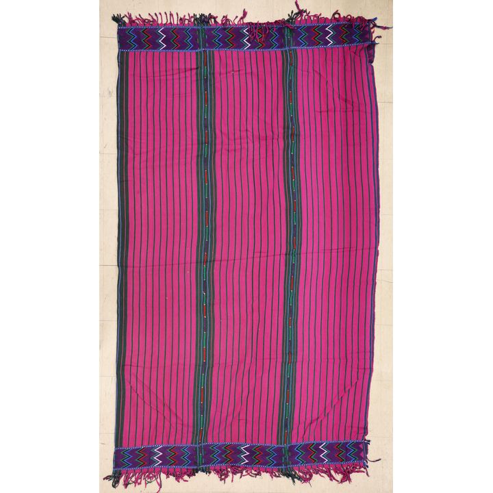 Ethnic Colorfull Woven Large Blanket 8'x8' Approx.