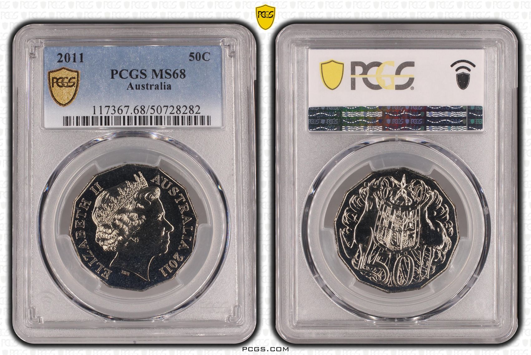 POP 5/0, Fifty Cent, 2011, PCGS MS68