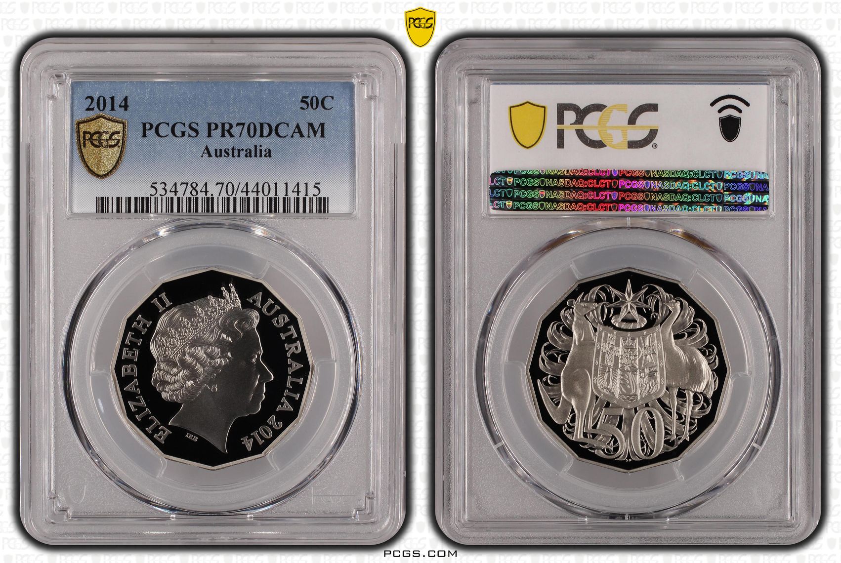 2014 Australian Fifty Cent, 50c Proof PCGS - PR70DCAM POP 50/0 -415