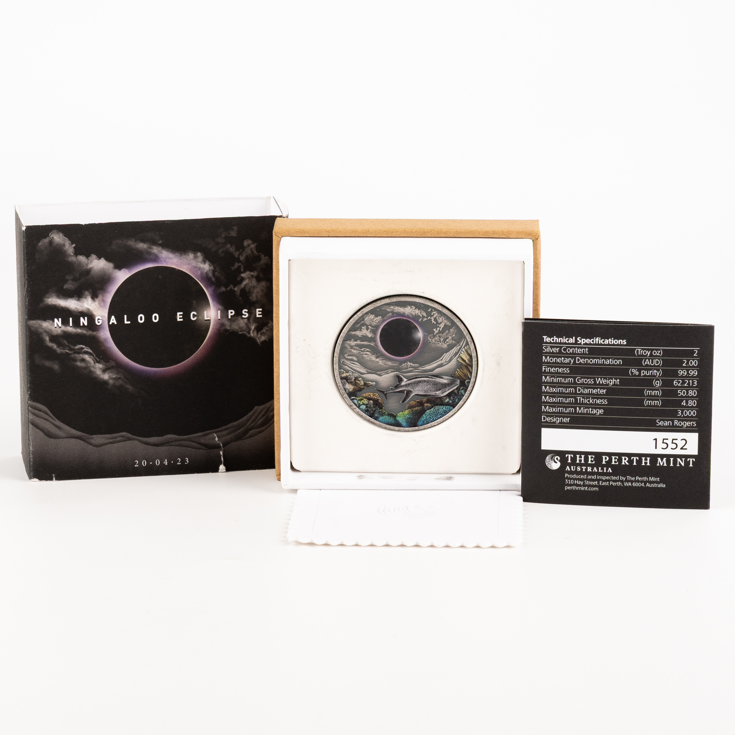 Elizabeth II, Perth Mint - Ningaloo Eclipse, Two Dollars, 2023-P, UNC