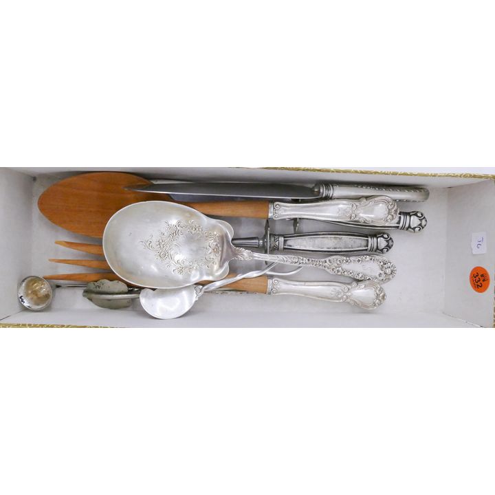 Box Sterling Serving Spoon and Filled Handles