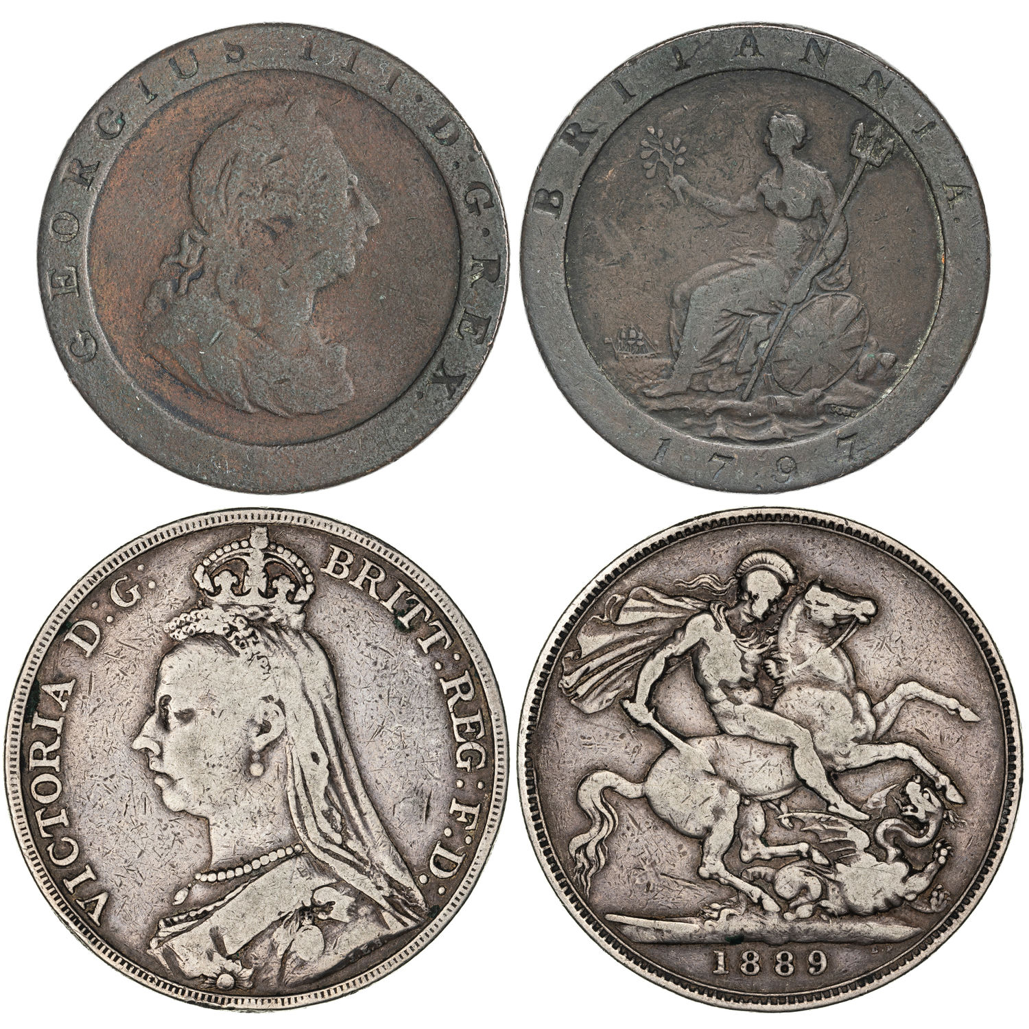 Great Britain, George III, Two Pence, 1797, Good