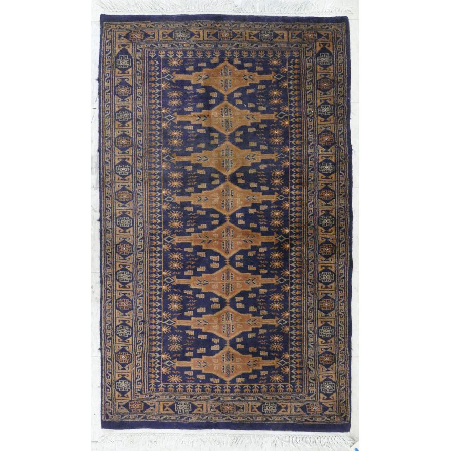 Afghan Cobalt Oriental Rug 3'x5'