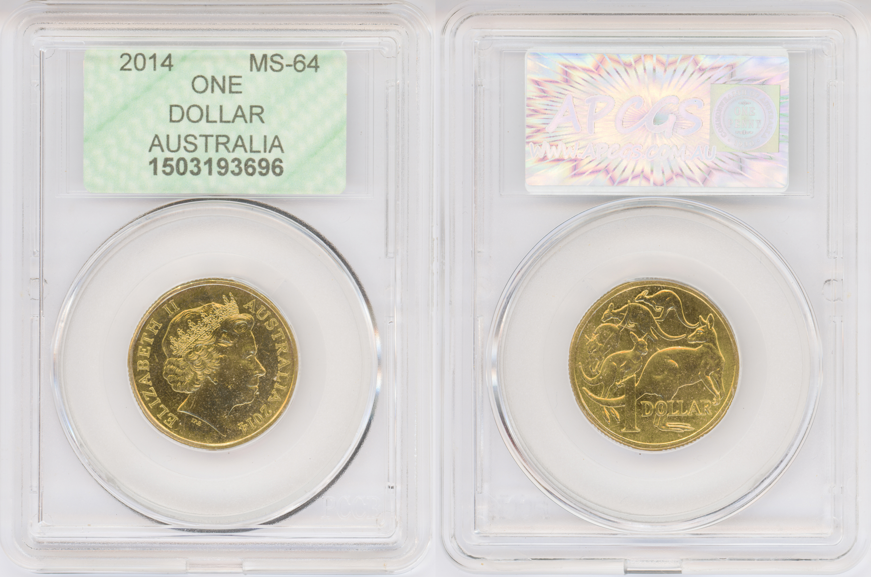 One Dollar, 2014, APCGS MS64