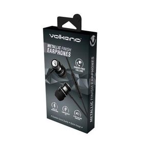 Volkano Earphones Wired with Mic - Alloy Series - Silver - left side not working
