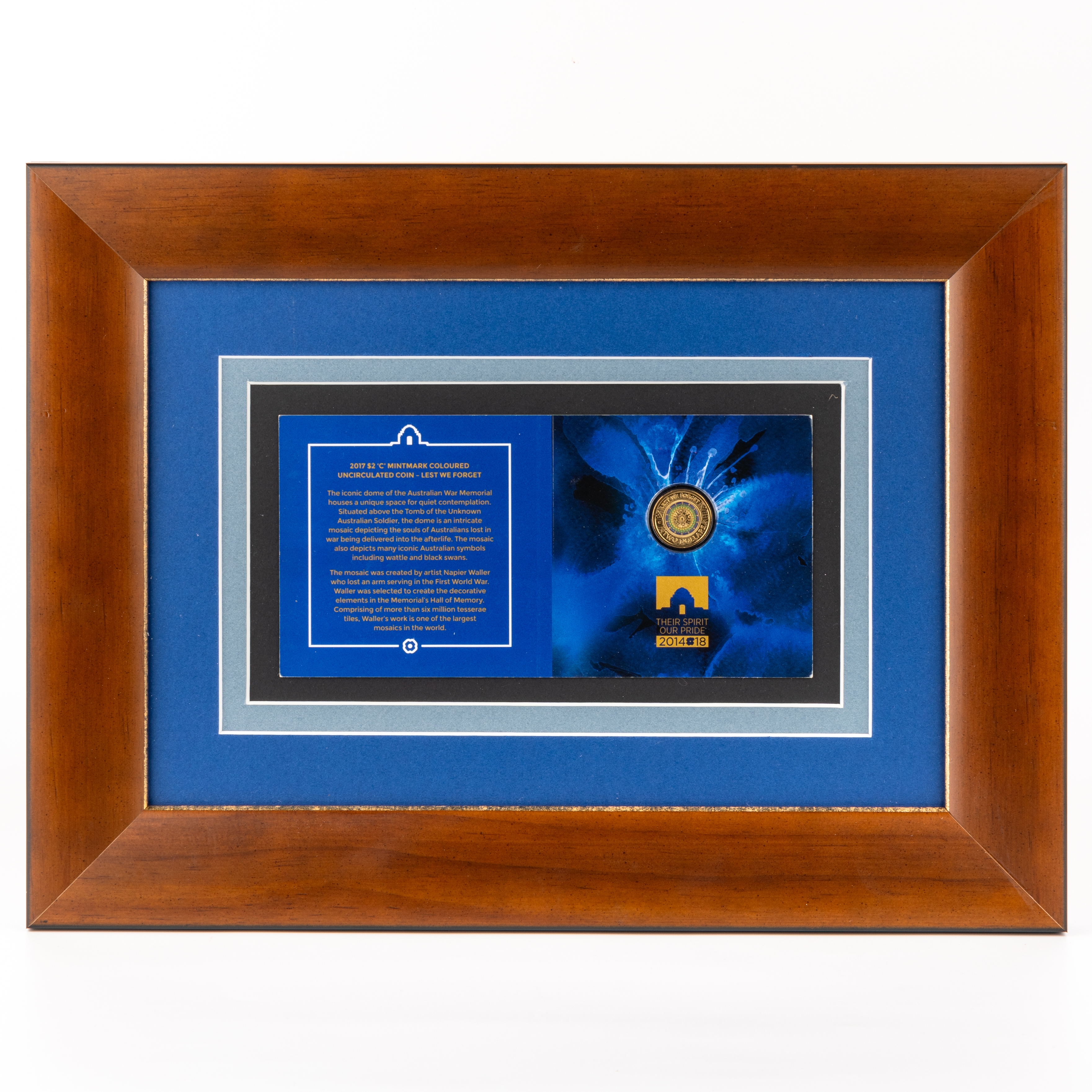 Elizabeth II, Framed Lest We Forget, Two Dollar, 2017-C, UNC