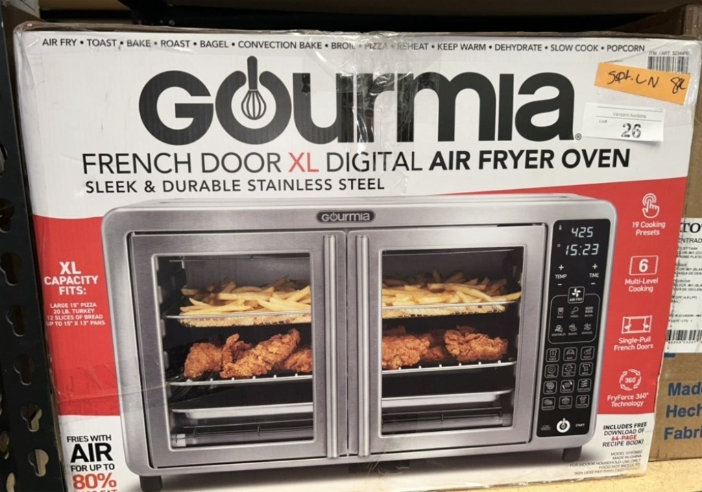 Gourmia XL Digital Air Fryer Toaster Oven, Single-Pull French Doors  810002863448