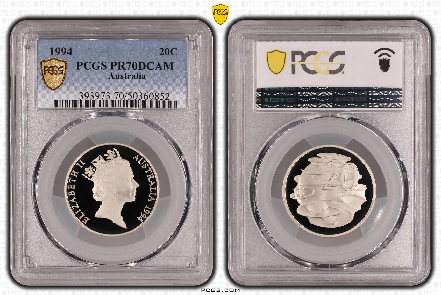 Twenty Cent, 1994, PCGS PR70DCAM
