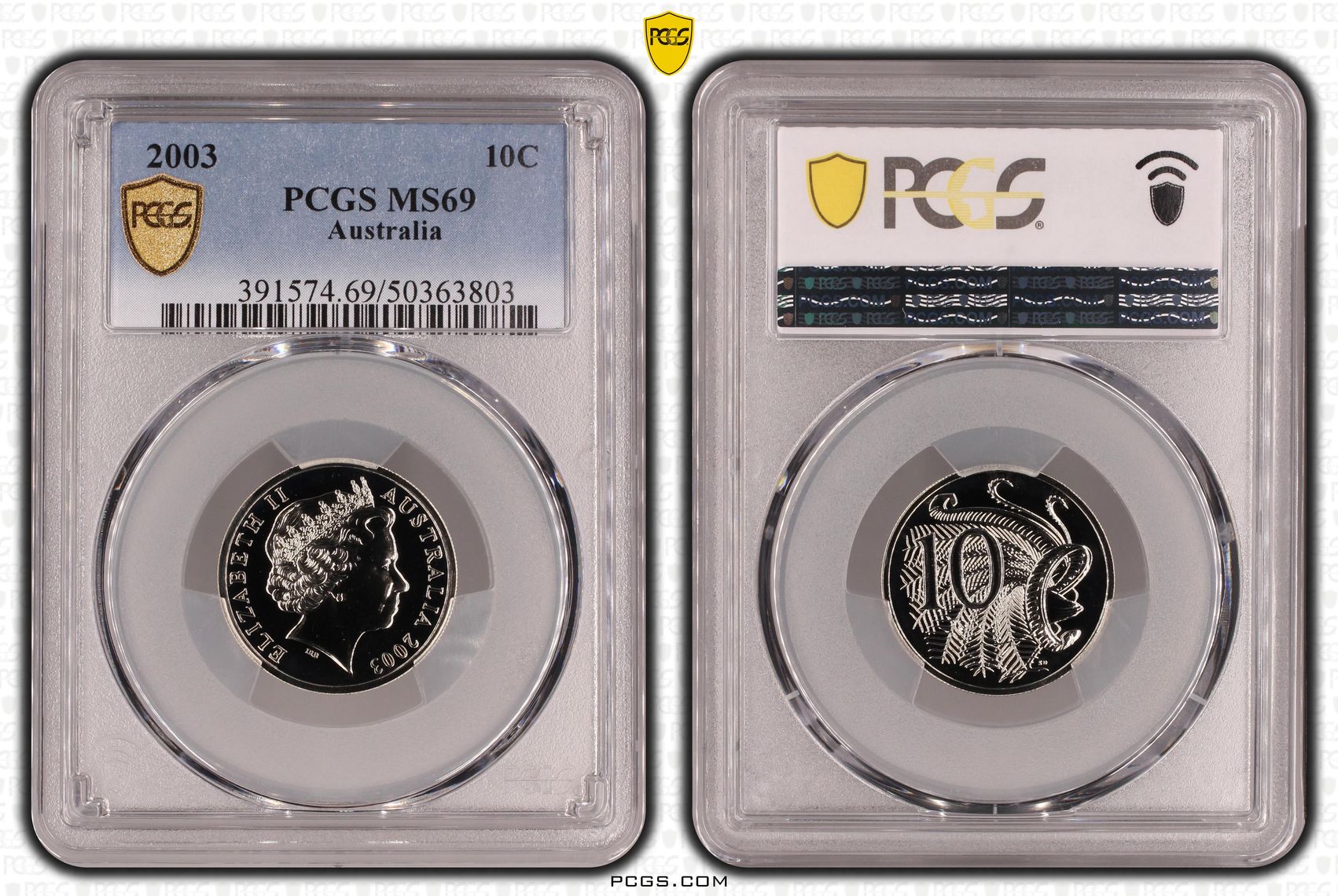 Ten Cent, 2003, PCGS MS69