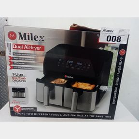 MILEX SILVER 9L DUAL AIRFRYER - BLACK/SILVER