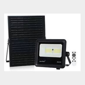 25W Outdoor Solar LED Flood Light (Black) with Remote - 25W Solar Powered LED Flood Lights - 51748/10903 AS B1 (S8)