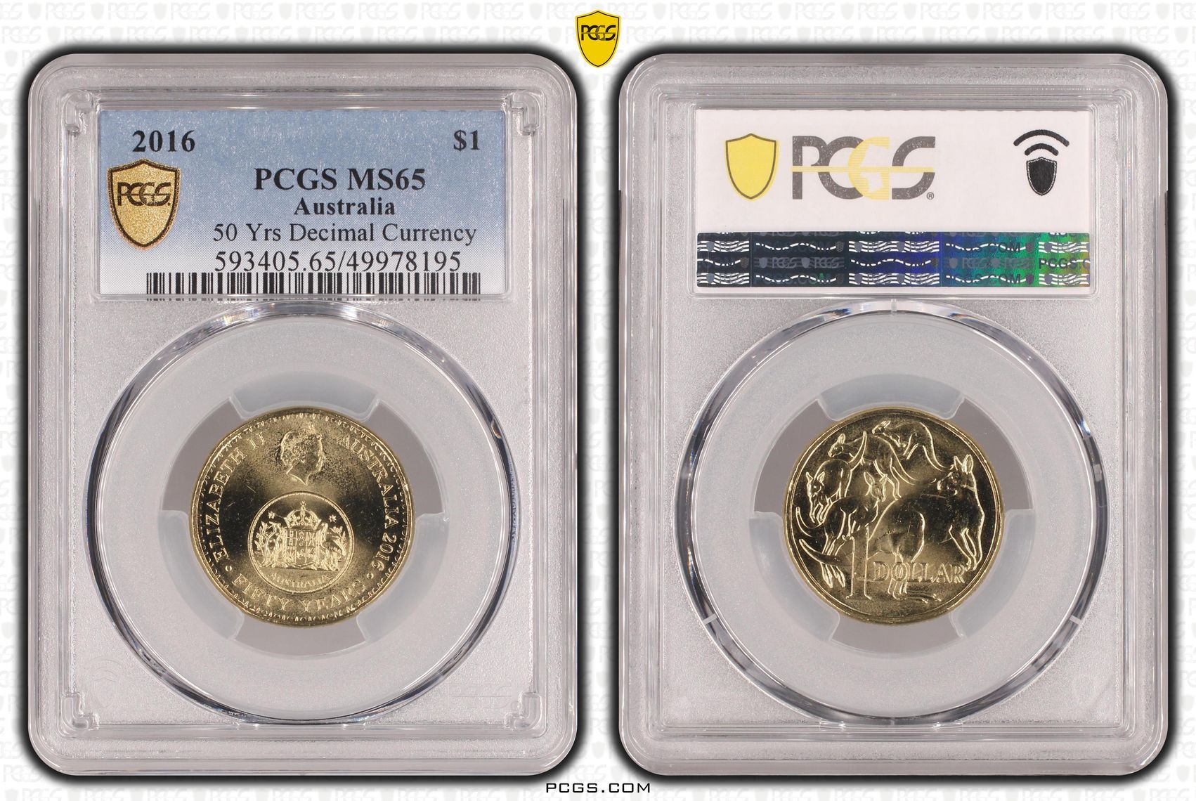 50 Yrs Decimal Currency, One Dollar, 2016, PCGS MS65