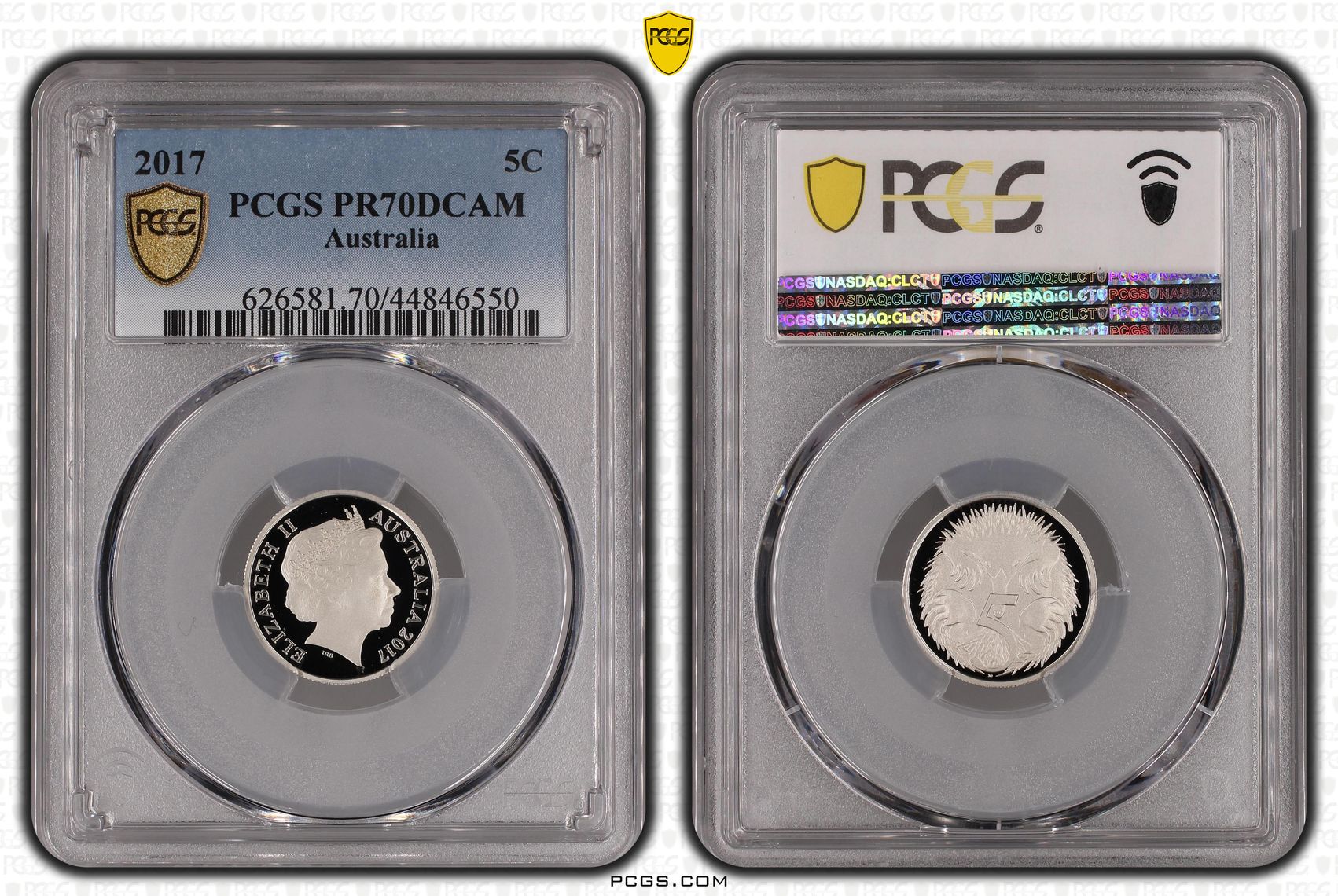 Elizabeth II, Five Cent, 2017, PCGS PR70DCAM