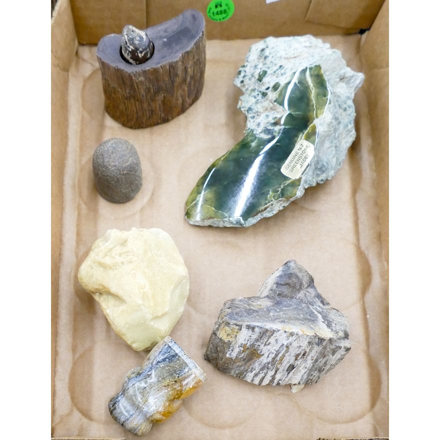 Box Mineral and Fossil Speciments etc.