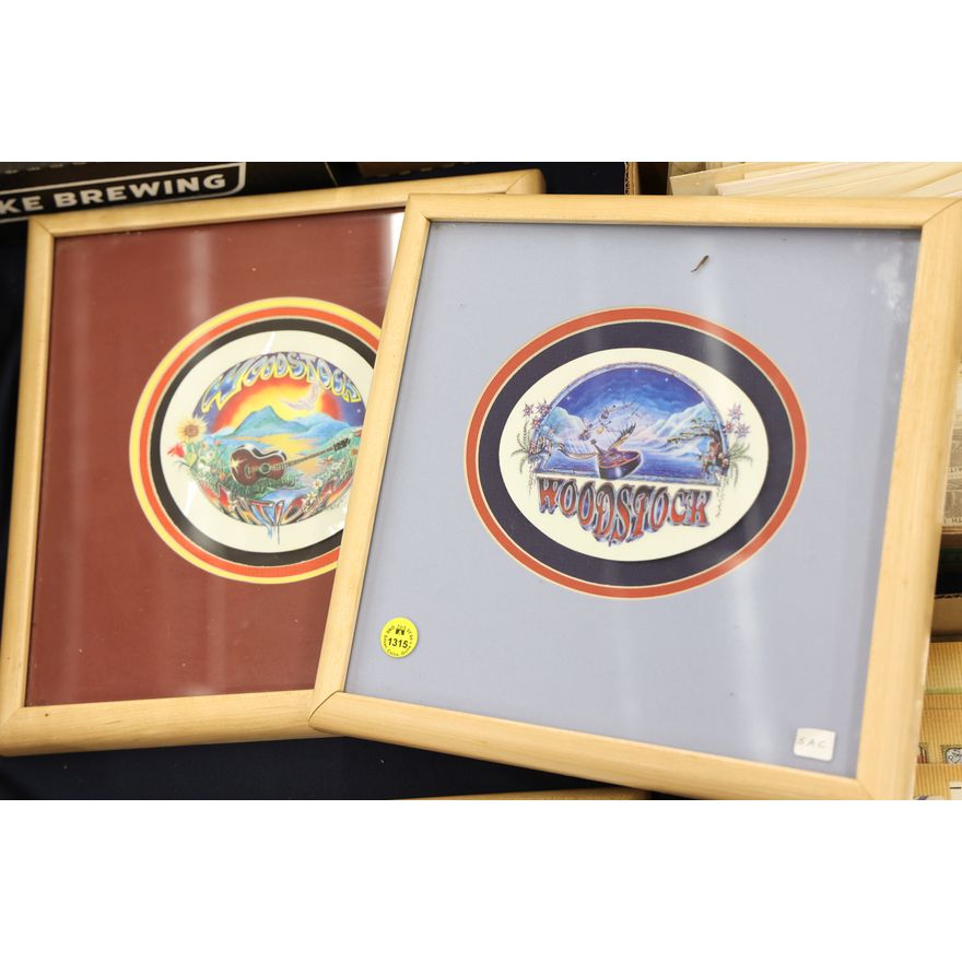 2pc Woodstock Framed Prints 11''x11''