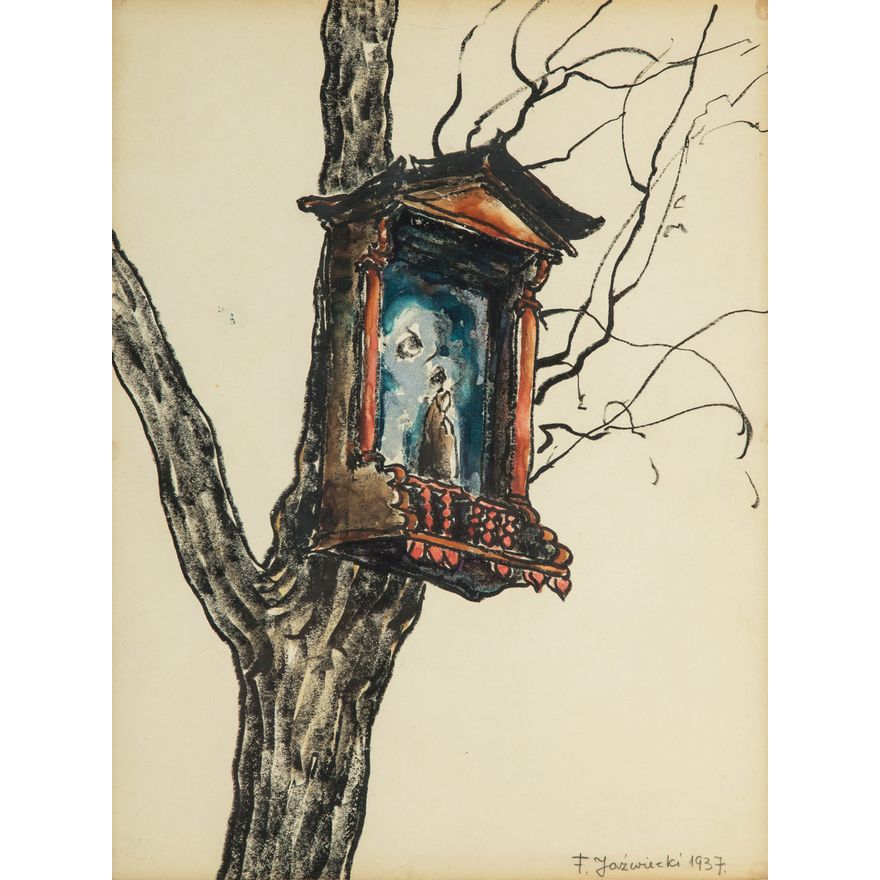 Franciszek Adam Jaźwiecki | Kapliczka na drzewie, 1937 r.