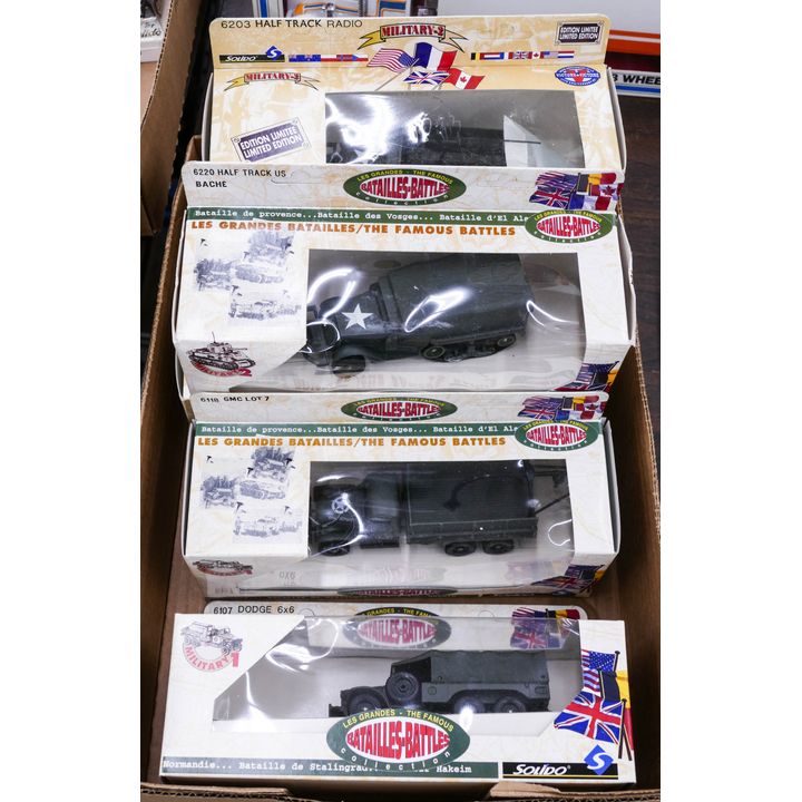 Box 6pc Solido Famous Battles Green Cars in Boxes