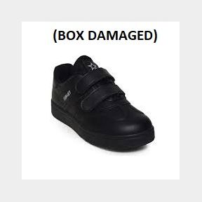 soviet kids vespa low cut casual pu Hook and Loop sneaker - black mono - black mono - uk 2(BOX DAMAGED) | PK 51673/8232 B4 (S7)