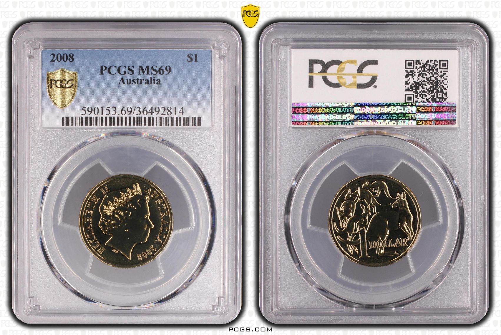 One Dollar, 2008, PCGS MS69