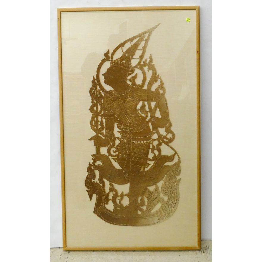 Large Thai Shadow Puppet Framed- 46x26''