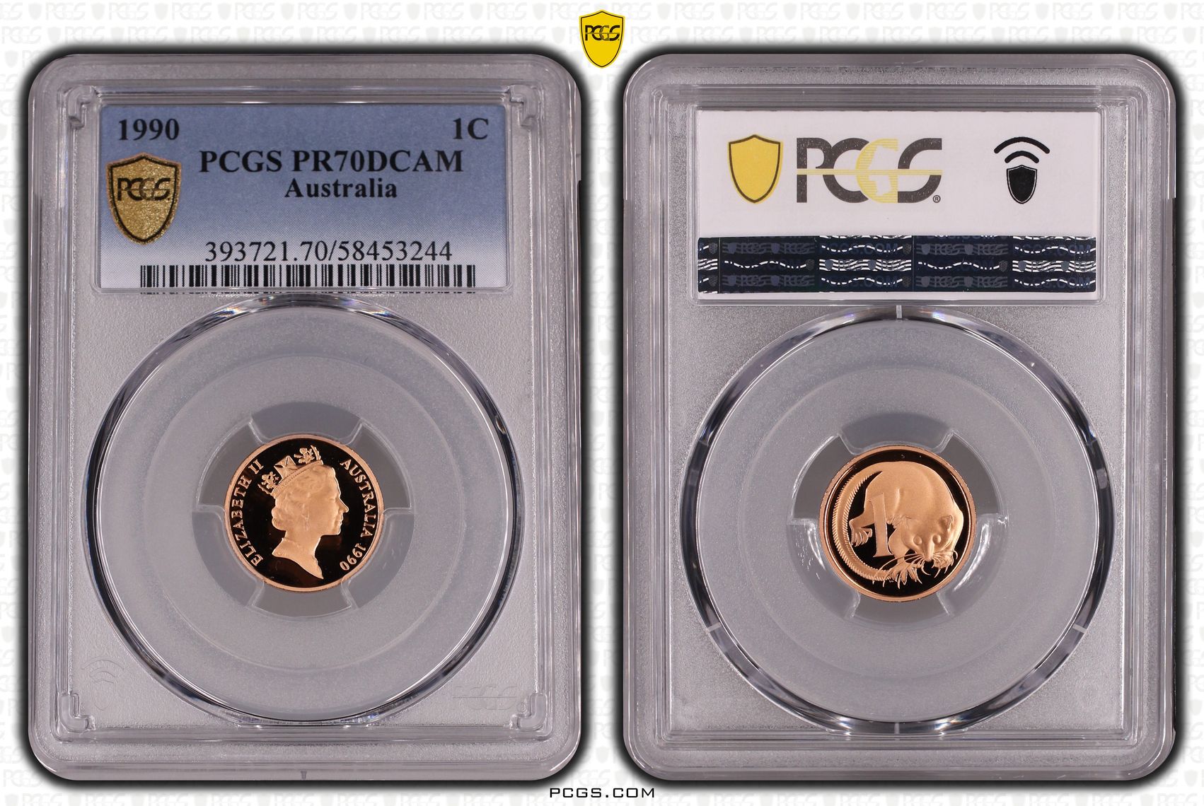 One Cent, 1990, Pcgs Pr70dcam