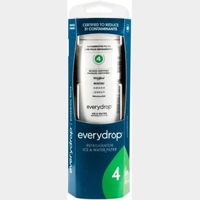 1 COUNT (PACK OF 1) EVERYDROP REFRIGERATOR WATER FILTER 4, EDR4RXD1, PLASTIC, WHITE