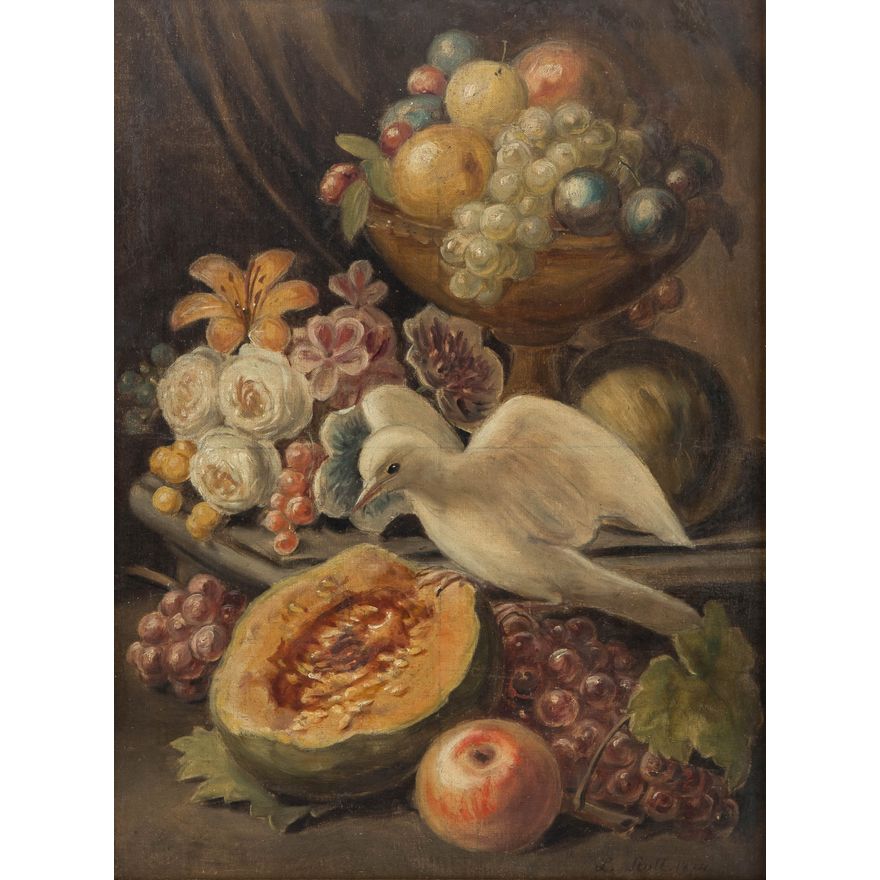 Leopold von Stoll | Martwa natura z gołębiem, 1874 r.