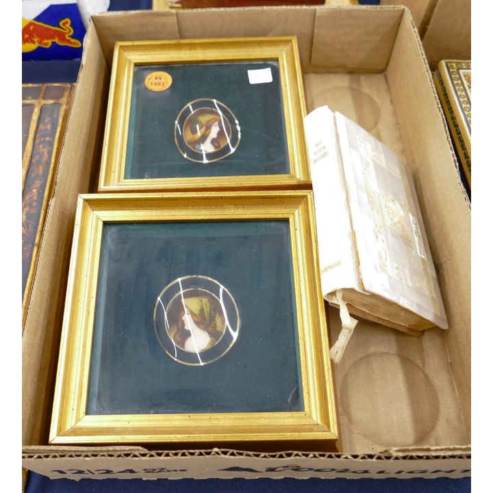 Box Framed Miniatures & MOP Bible