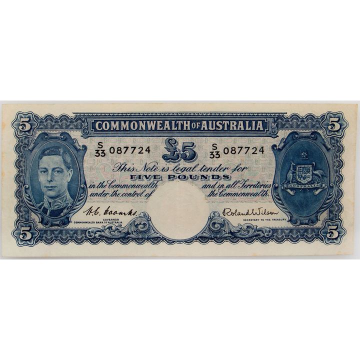 Coombs/Wilson, Five Pounds, 1952, EF