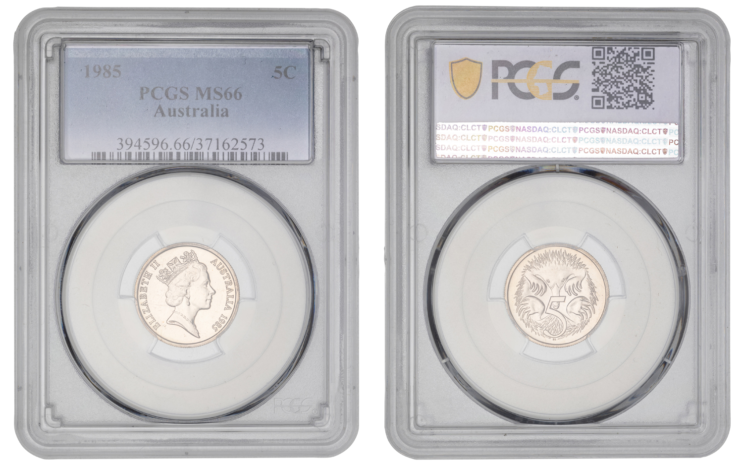 Elizabeth II, Five Cent, 1985, PCGS MS66