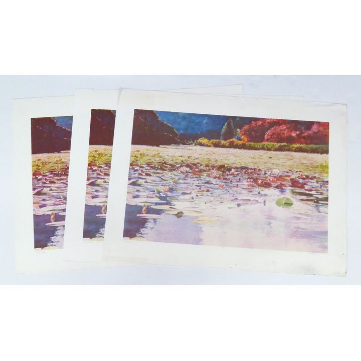3pc Kent Lovelace ''Ruby Lake'' Lithographs