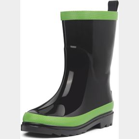 LANDCHIEF KIDS RAIN BOOTS PREMIUM COLLECTION, WATERPROOF NATURAL RUBBER BOOTS FOR TODDLERS AND KIDS SIZE 8, BLACK