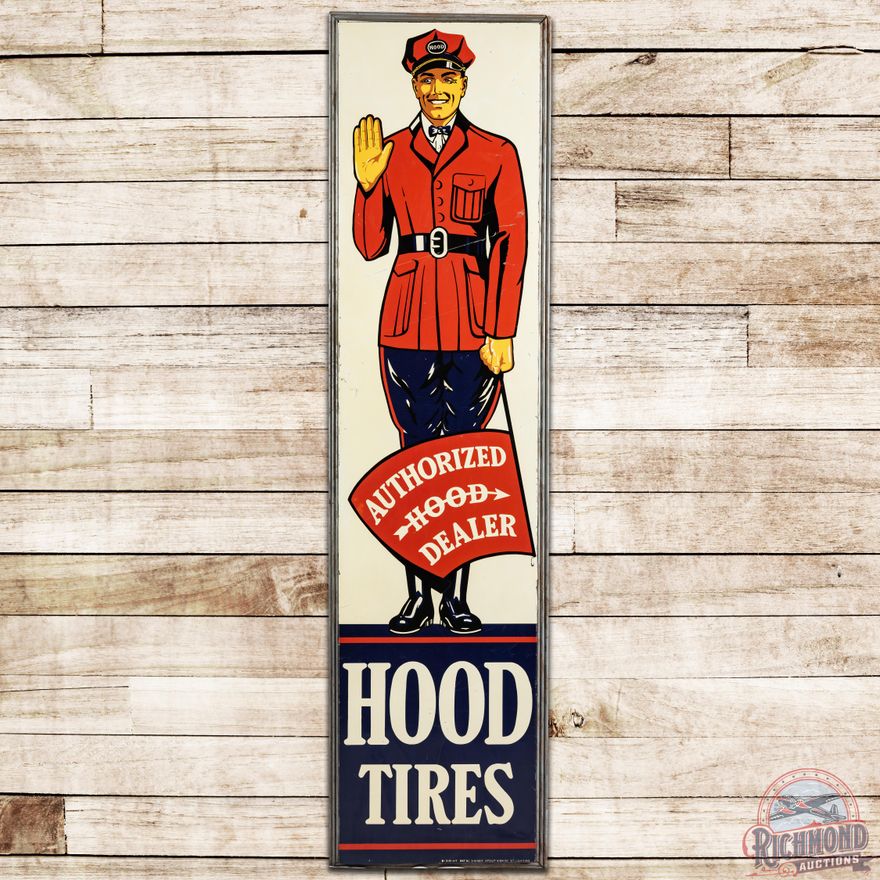 6' Hood Tires Authorized Dealer SST Sign w/ Hood Man - 7.75