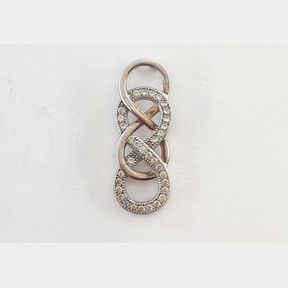 DOUBLE INFINITY CHARM PENDANT WITH CUBICS - 51601/100
