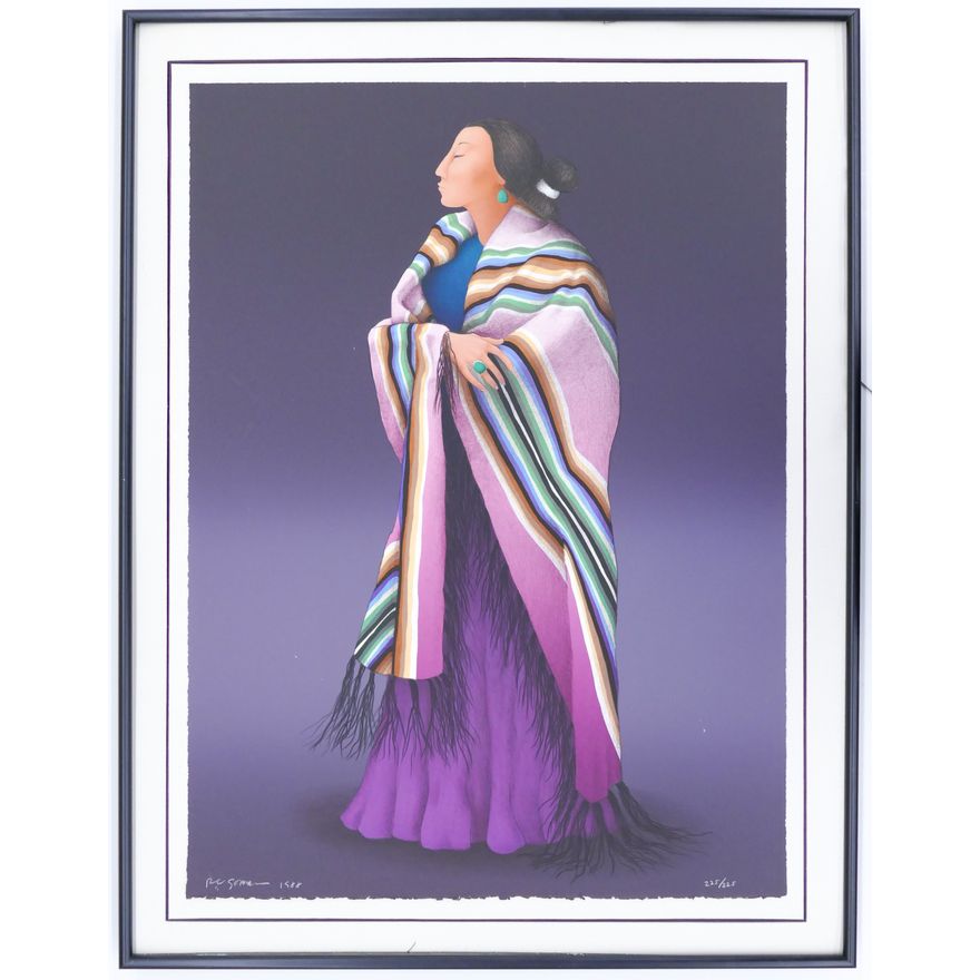 R.C. Gorman ''Dolly Nez'' 1988 S/N Color Lithograph Framed