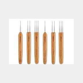4 Piece Dreadlock Crochet Hook Tool Set with Decorative Rings | 51736/18217 B3(S6)