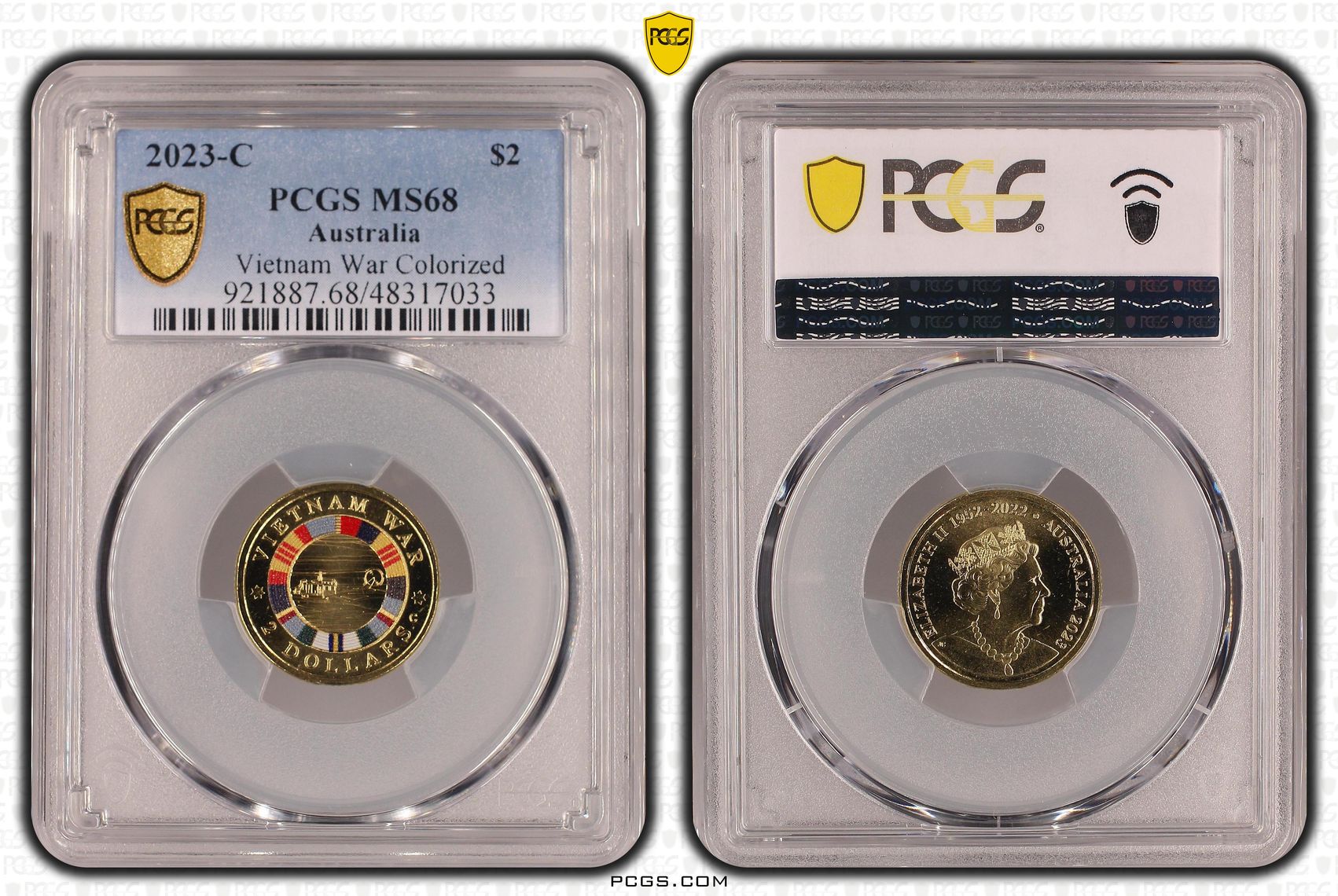 Vietnam War Colourised, Two Dollar, 2023-C, PCGS MS68