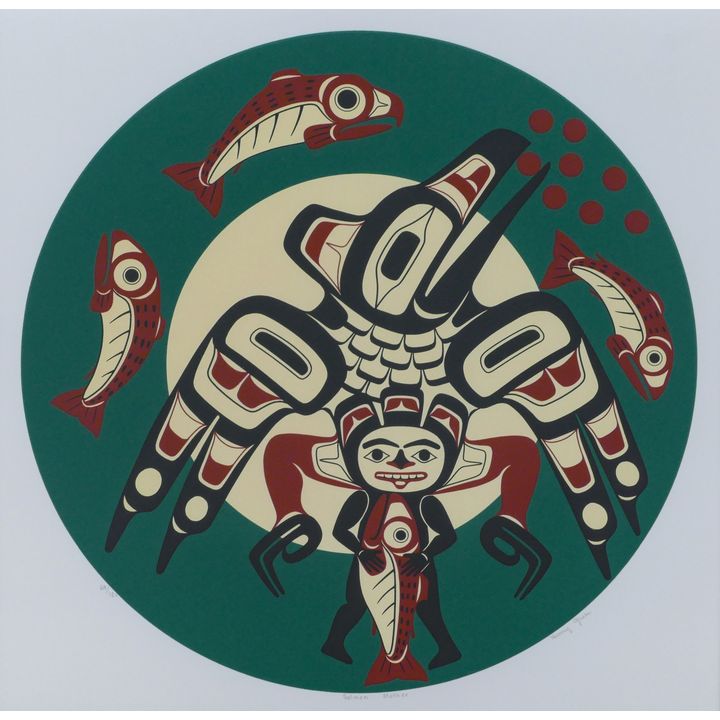 Henry Green ''Salmon Mother'' Silkscreen