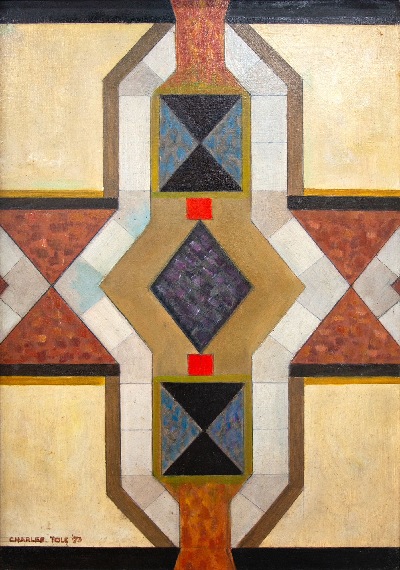 Charles Tole 'Decorative Pattern (based on Flues, Power Station, Meremere) ' — sold at auction in New Zealand for $5,750