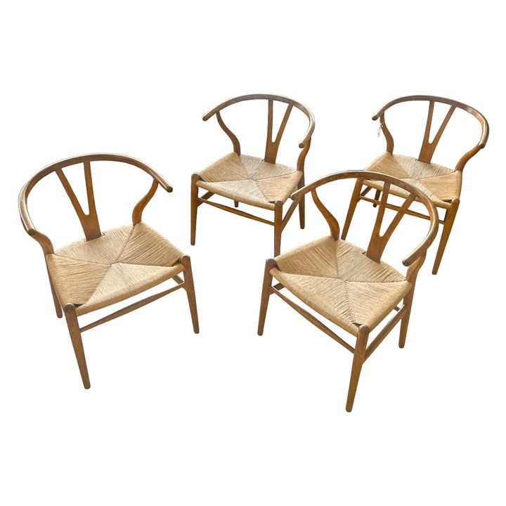 Set 4 Hans Wegner for Carl Hansen Wishbone Chairs