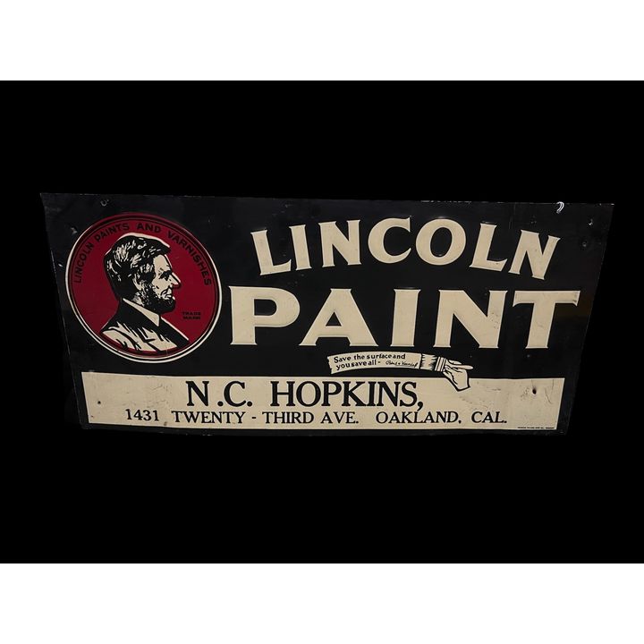 Lincoln Paint And Varnishes Tin Tacker Metal Sign