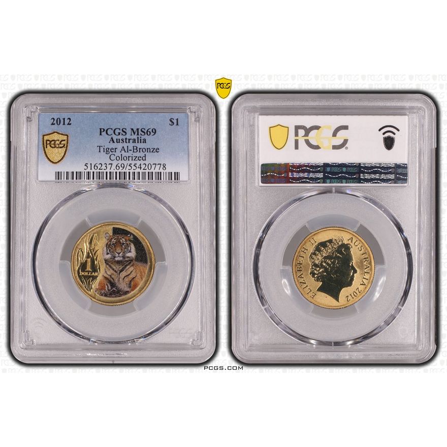 Tiger Al-Bronze, One Dollar, 2012, PCGS MS69