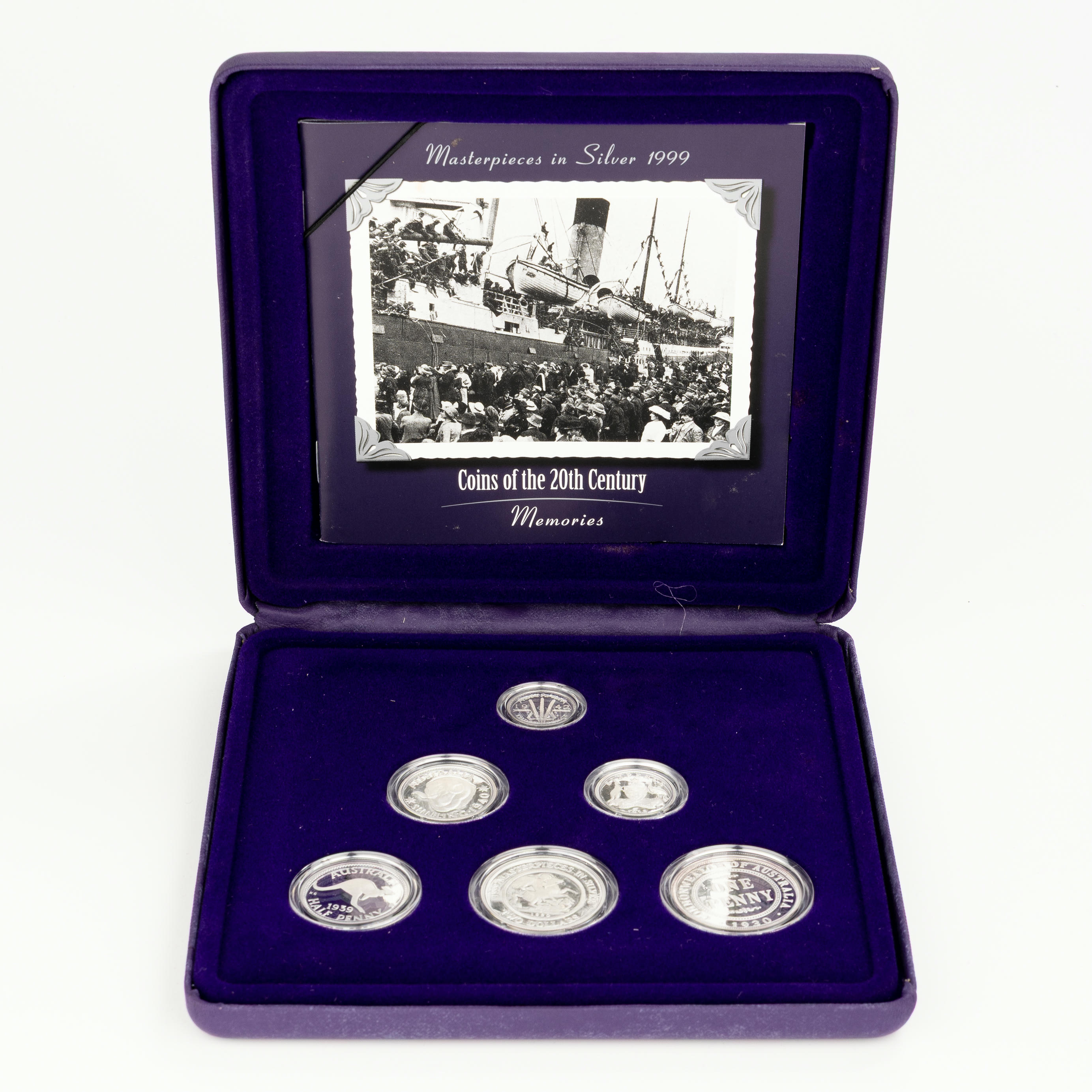 Elizabeth II, RAM - Masterpieces in Silver, Coins of the 20TH Century, Memories, Halfpenny - Pound, 1999, FDC