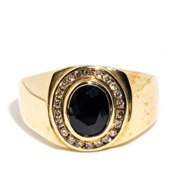 Sapphire & Diamond 9 Carat Gold Ring