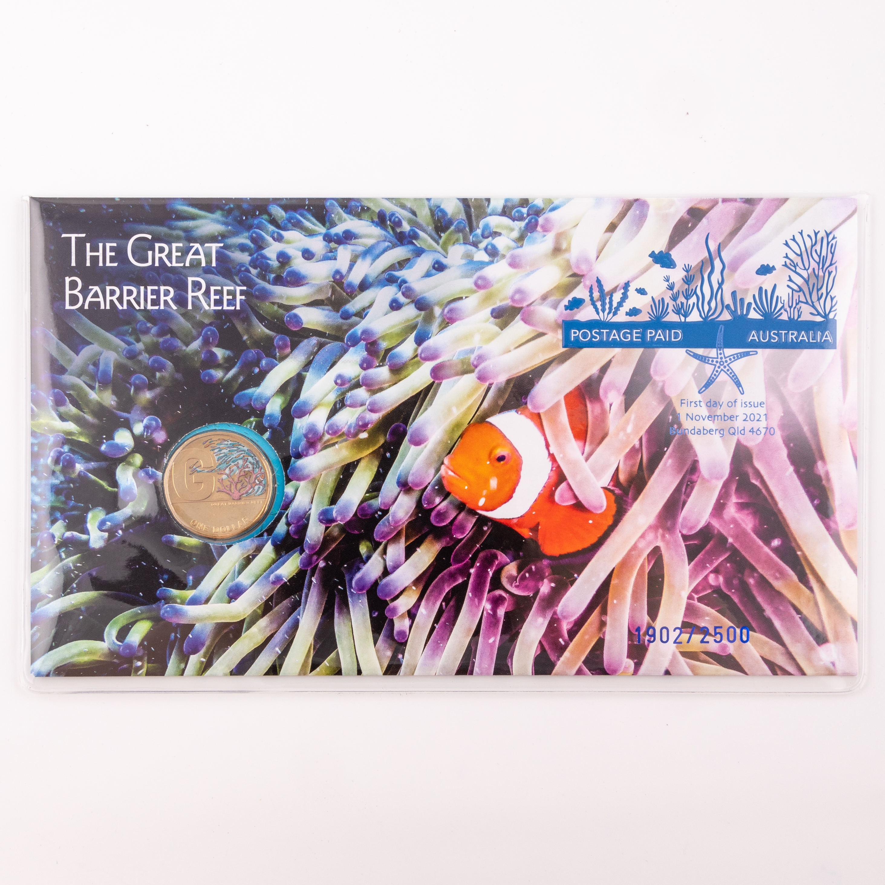 Elizabeth II, The Great Barrier Reef, One Dollar, 2021, UNC