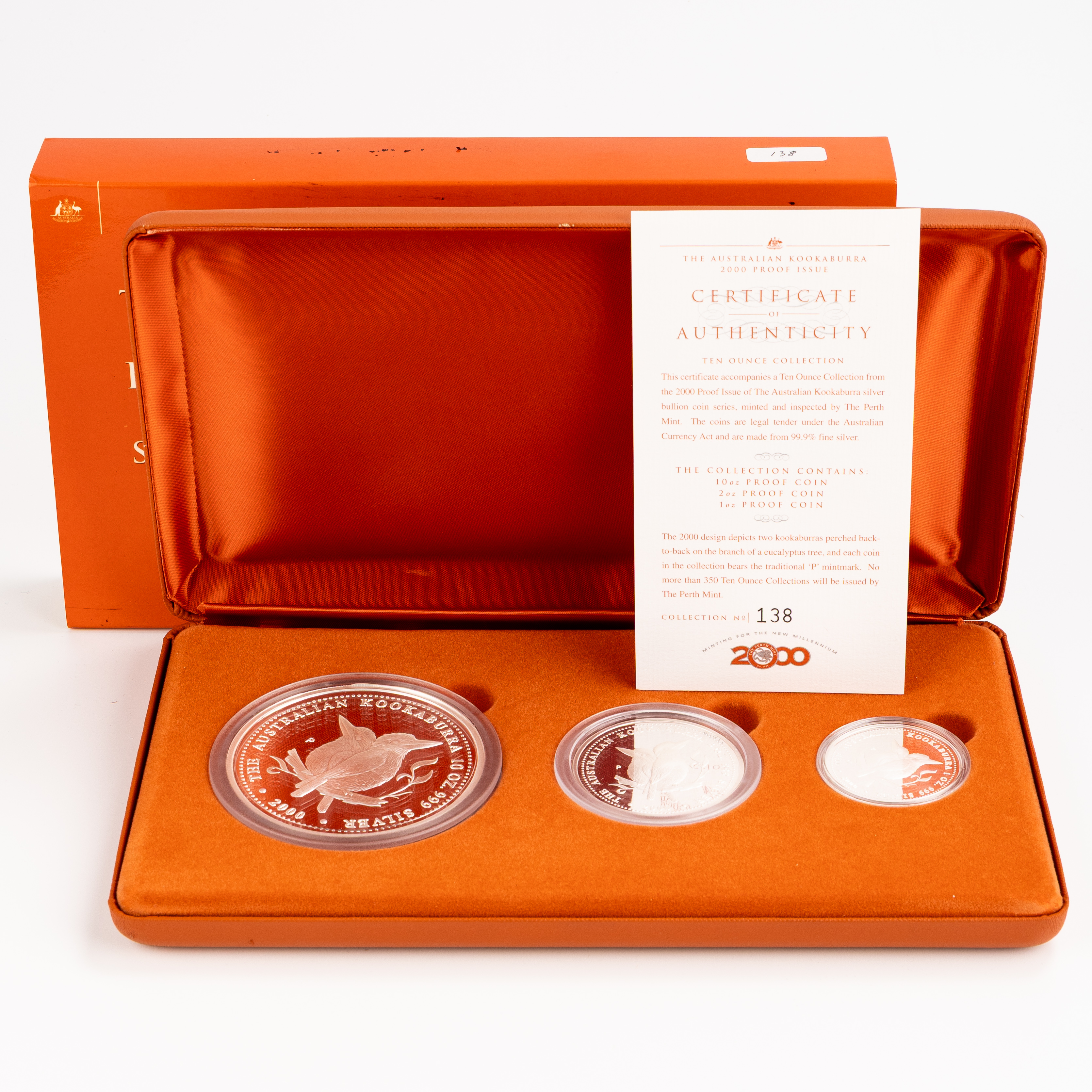 Elizabeth II, Kookaburra 10oz Proof Collection, 2000, FDC