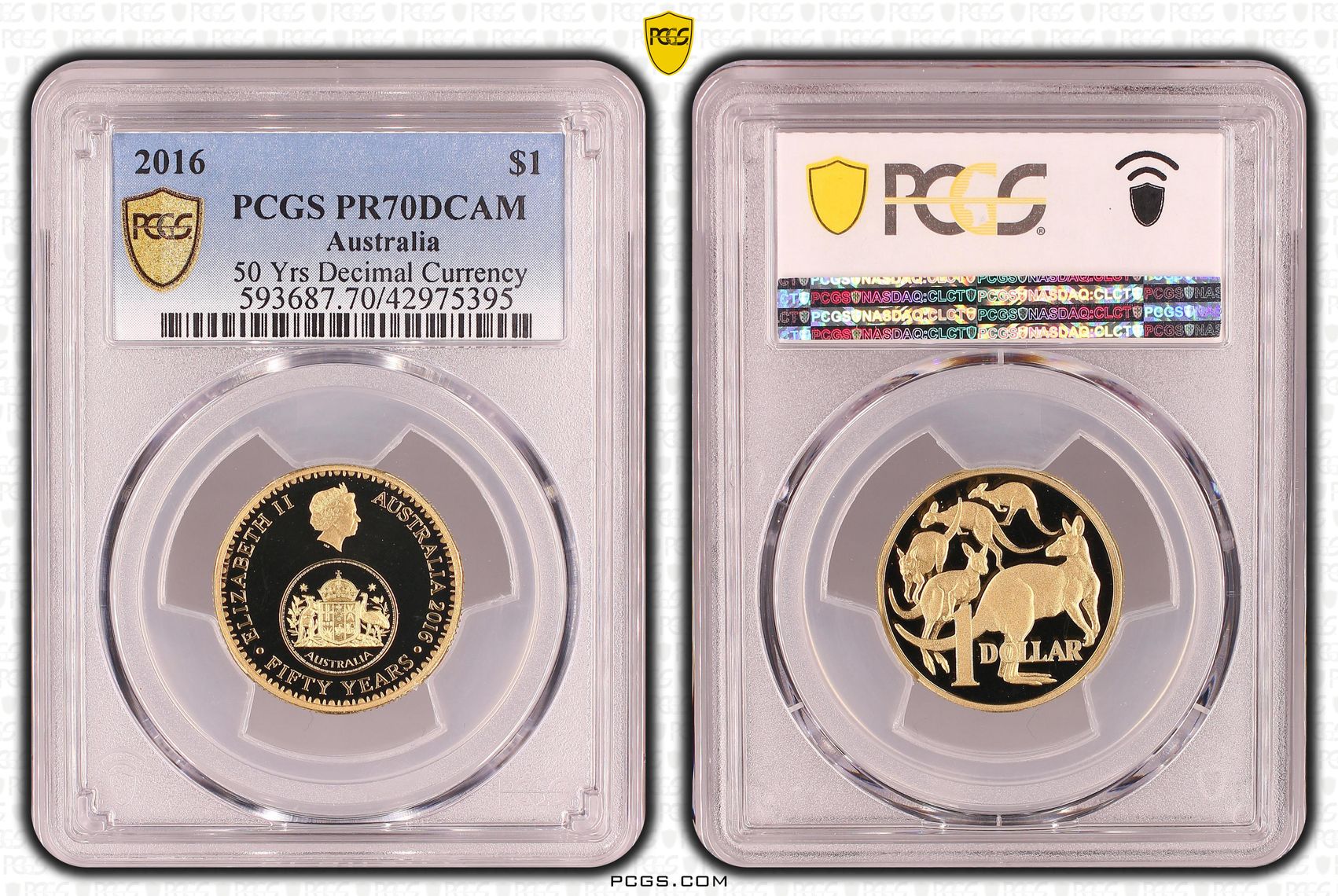 50 Yrs Decimal Currency, One Dollar, 2016, PCGS PR70DCAM