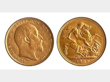 1908 EDWARD VII MELBOURNE MINT GOLD SOVEREIGN