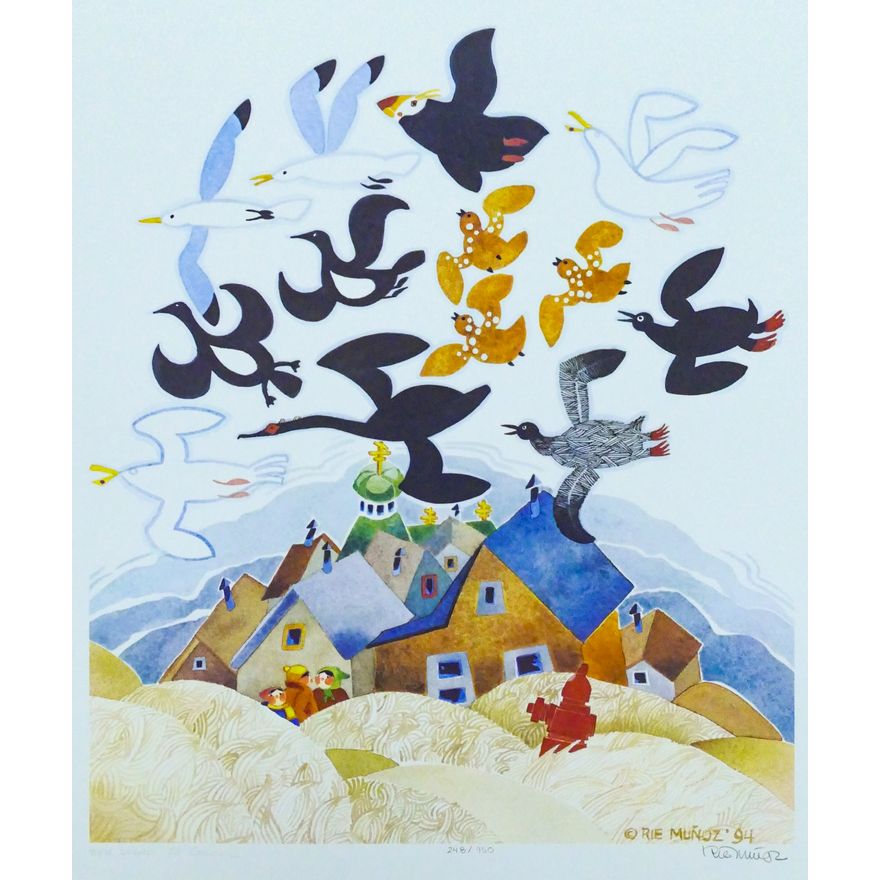 Rie Munoz ''Sea Birds, St. George'' 1994 Signed Print